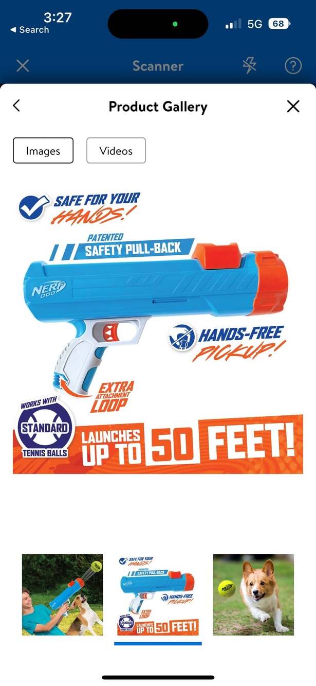 Nerf Dog Tennis Ball Blaster Mega Set with 8 Tennis Balls